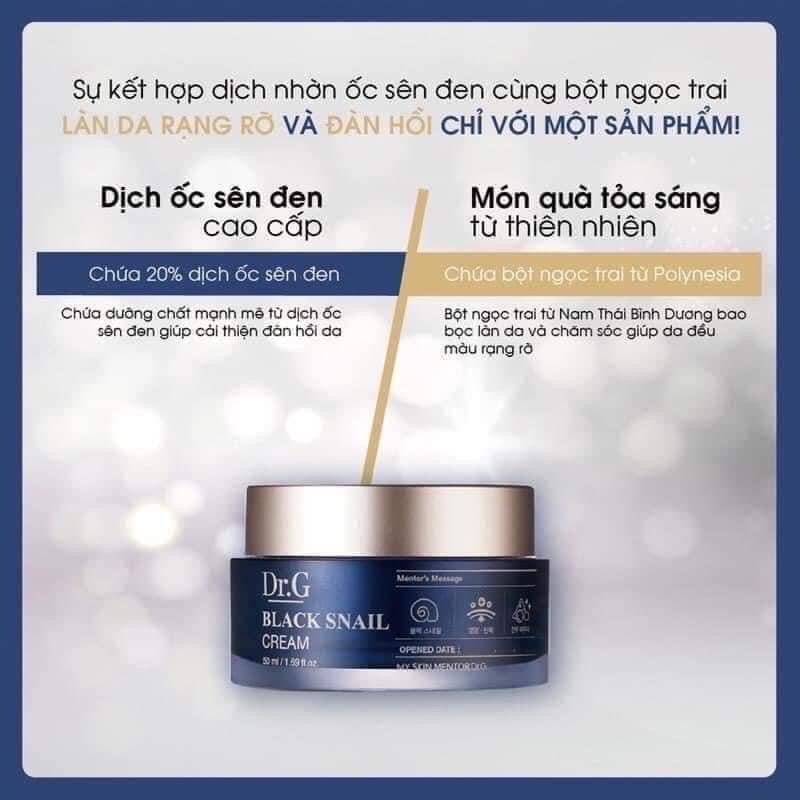 Kem Ốc Sên Đen Dr.G 50ml Dưỡng Ẩm Chăm Sóc Da Tốt Nhất