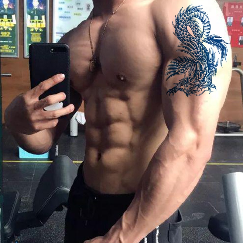 Hình Xăm Dán Cánh Tay 15 Ngày Hình Rồng / Hổ / Sư Tử Chống Thấm Nước Cho Nam Và Nữ