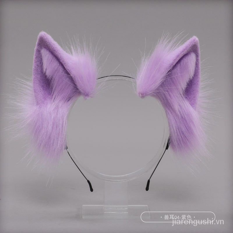 Cat ear cat tail simulation ear hairband maid cat ear Lolita headdress beast ear tail 0D25