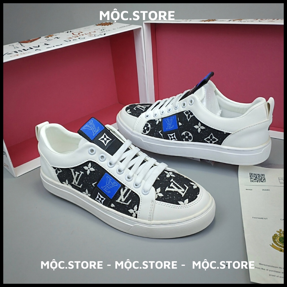 Giày LV Nam , Giày thể thao, Giày sneaker nam trắng phối họa tiết , giày thời trang hot trend , giày nam có bảo hành