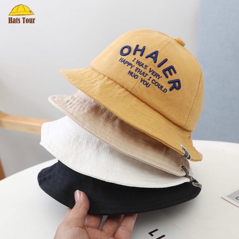 Mũ Tai Bèo Mỏng Thêu Chữ Làm Phụ Kiện Chụp Ảnh Du Lịch Thời Trang Xuân Hè Cho Bé 1-5 tuổi