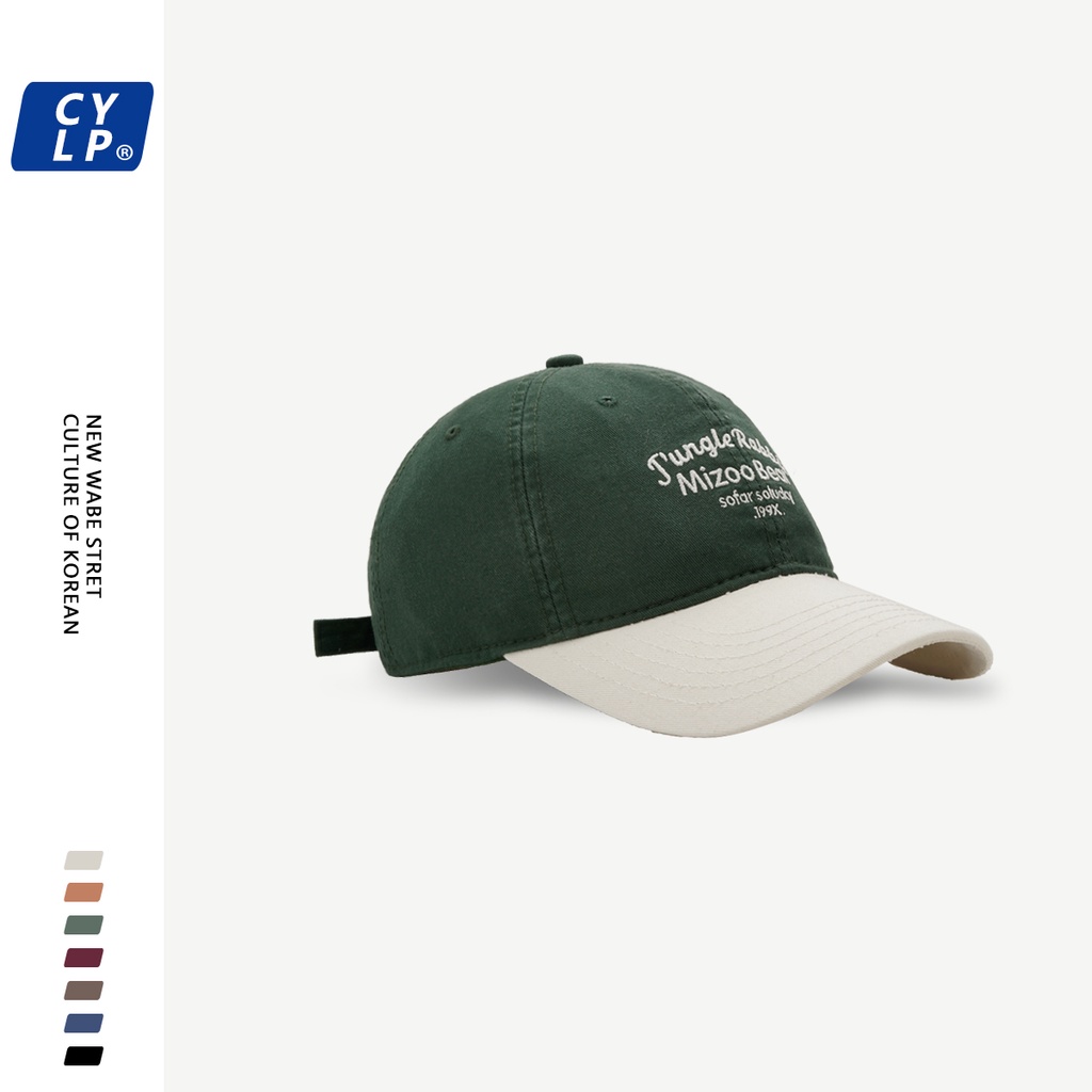 Mũ Lưỡi Trai Thêu Chữ Phối Màu Tương Phản Thời Trang Xuân Hè Cá Tính Cho Nam Và Nữ