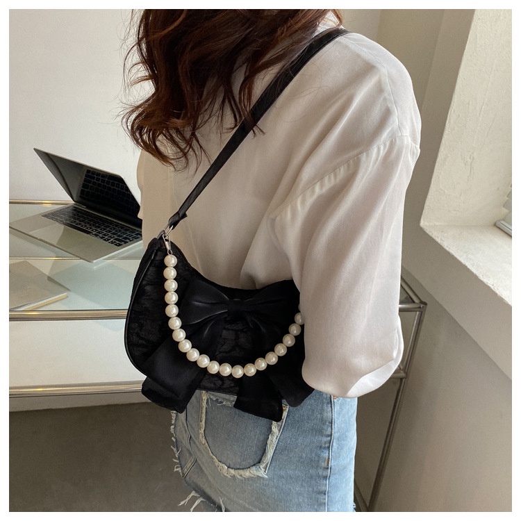 MISCHA Túi Đeo Vai Đính Nơ Phong Cách Phương Tây Thời Trang Cho Nữ