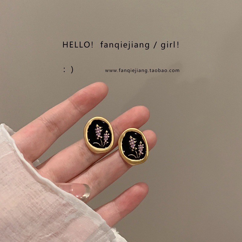 Bông Tai Mạ Bạc 925 Hình Hoa / Bướm Đính Ngọc Trai Phong Cách Hàn Quốc Thanh Lịch Cho Nữ