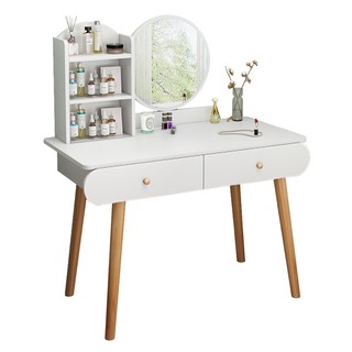 Bàn trang điểm có hộc tủ rộng rãi chứa đồ, bàn phấn kèm gương tích hợp đèn LED kèm nút cảm ứng thông minh
