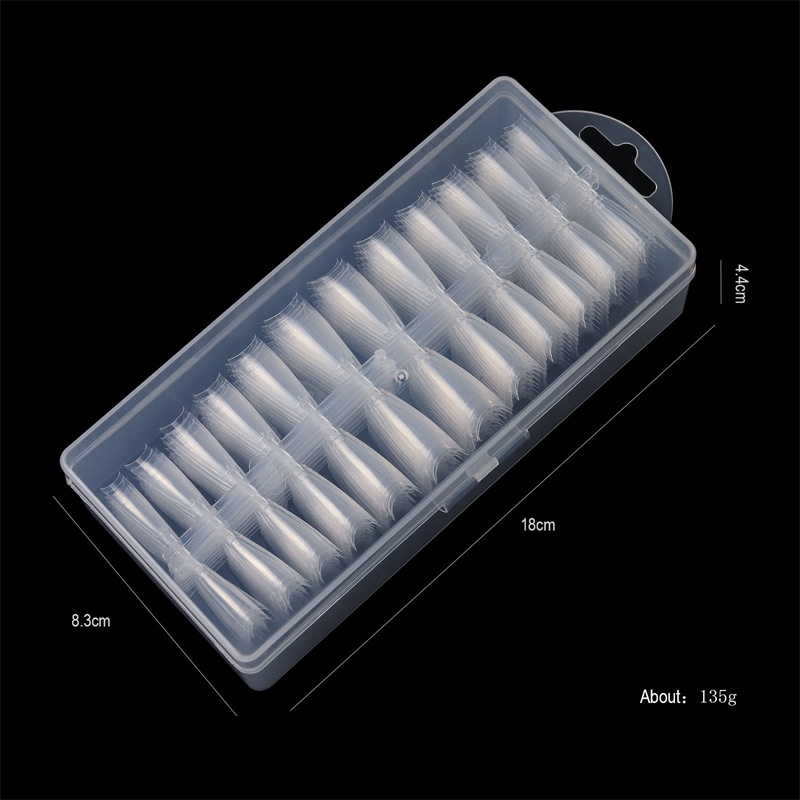 Hộp 480 móng tay giả UR SUGAR màu sắc trong suốt bảo vệ toàn diện