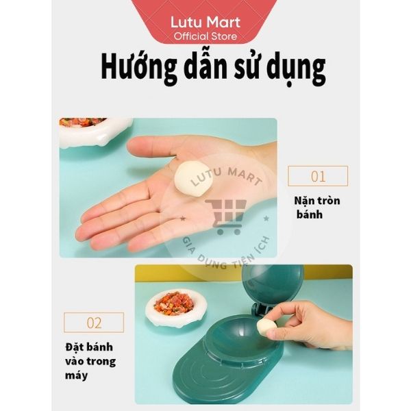 Dụng Cụ Ép Bột Làm Bánh Siêu Nhanh, Khuôn Làm Bánh Bao, Bánh Gối Há Cảo Tiện Dụng Cho Nhà Bếp - Lutu Mart