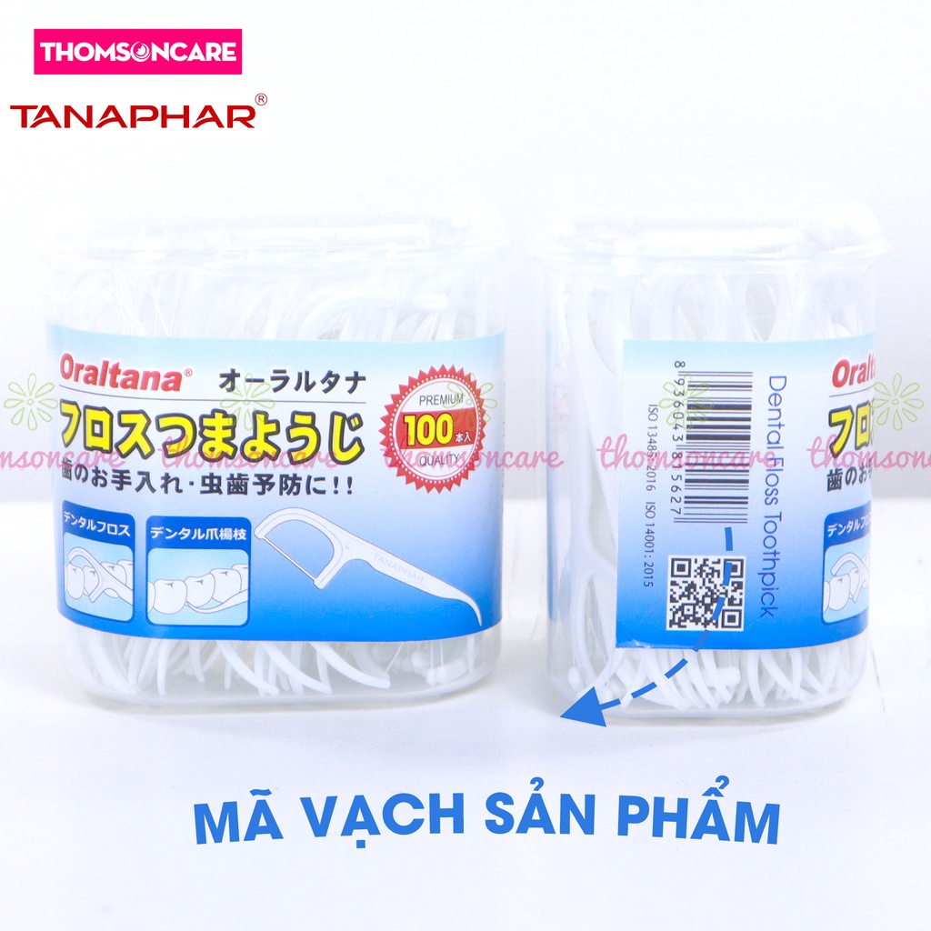 Tăm chỉ nha khoa Oraltana - Lọ 100 que - tăm kẽ răng Oral Tana, xỉa răng, chăm sóc răng lợi tiêu chuẩn xuất Nhật