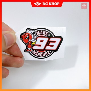 Tem marquez con kiến tròn dán xe siêu ngầu