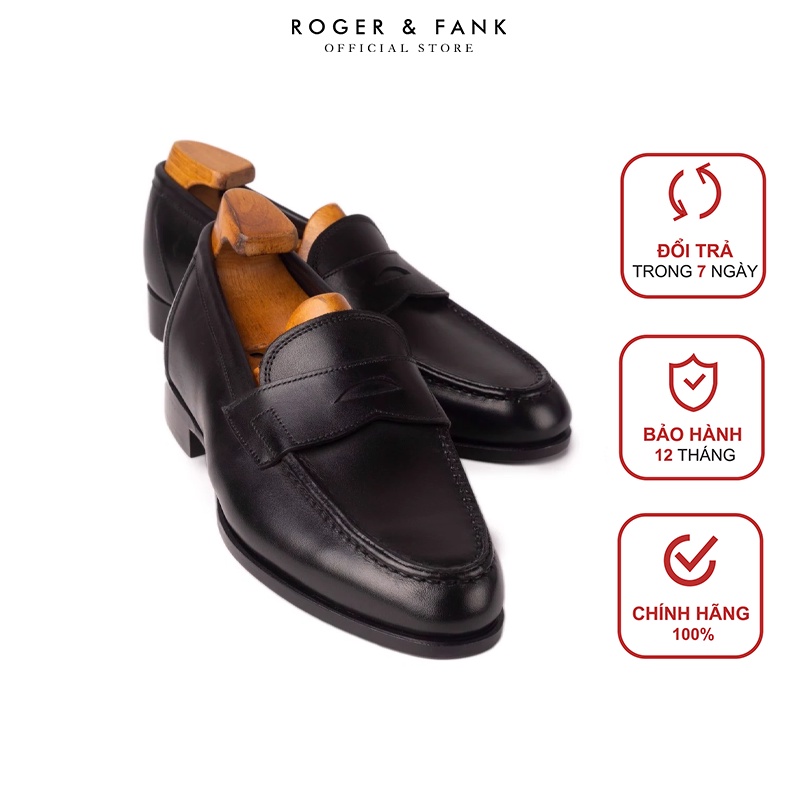 Giày da cao cấp penny loafer Roger & Fank