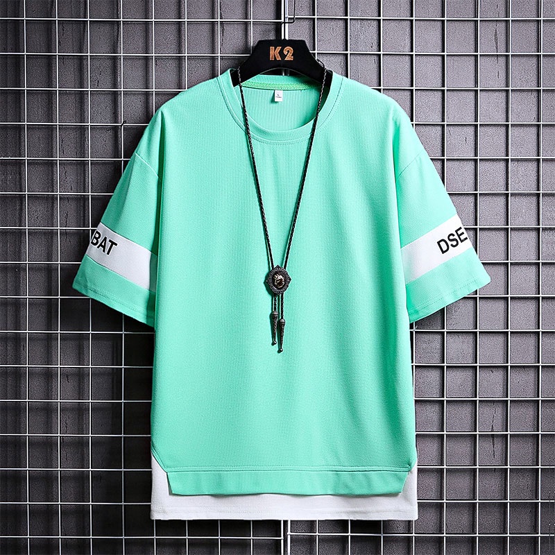 Áo Thun Tay Ngắn Chất Liệu Lụa Lạnh Nhanh Khô Thời Trang Mùa Hè Cho Nam Giới