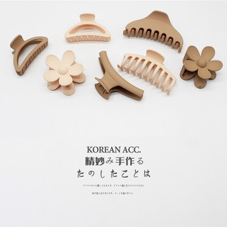 Kẹp Tóc Hình Cá Mập Màu Cà Phê Sữa Phong Cách Hàn Quốc Cho Nữ