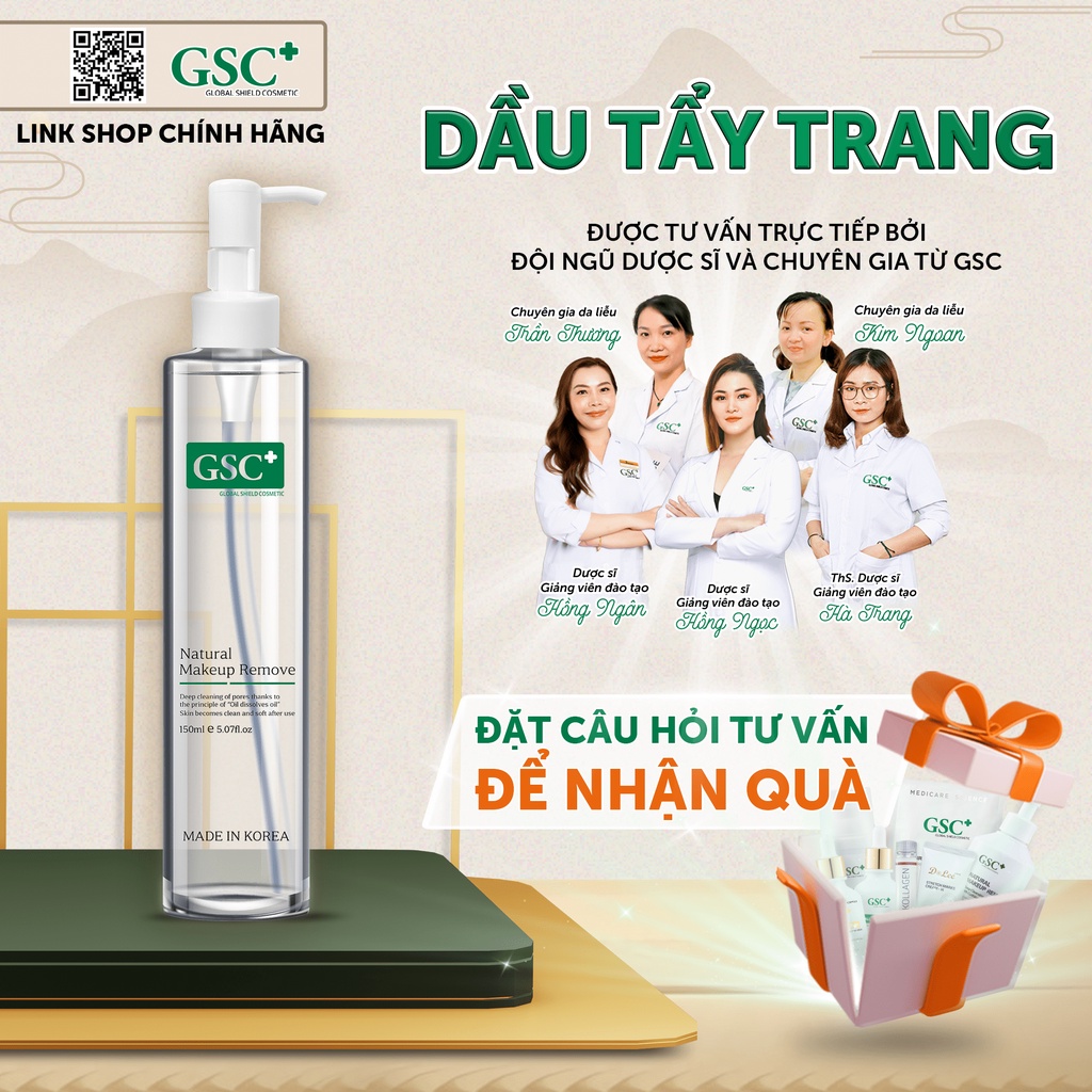Dầu tẩy trang GSC 150ml cho mọi loại da đặc biệt da dầu mụn, không gây khô da