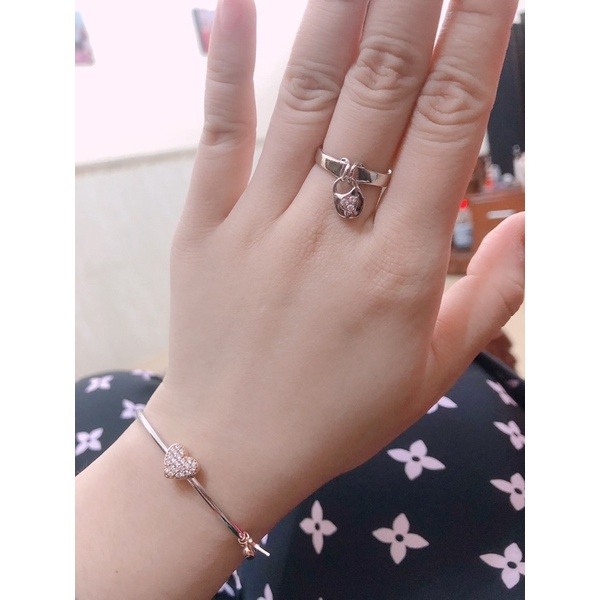 Nhẫn Bạc đính đá PNJSilver True Love XM00W000054