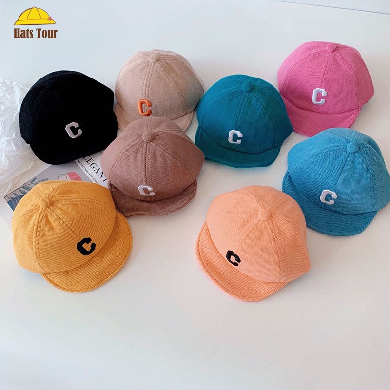 Mũ Lưỡi Trai Dệt Kim Thêu Chữ Có Thể Điều Chỉnh Kích Thước Cho Bé 1-3 Tuổi