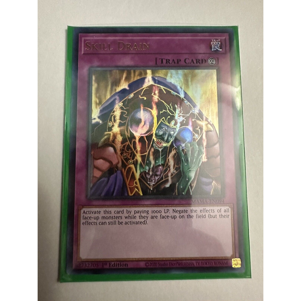 Thẻ bài YUGIOH - Skill Drain - MAMA-EN094 - Ultra Rare 1st Edition - Continuous Trap