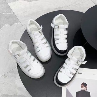 ( SẴN ĐEN 36 ) Sandal cut-out BIG SIZE 35-43 - Ảnh thật