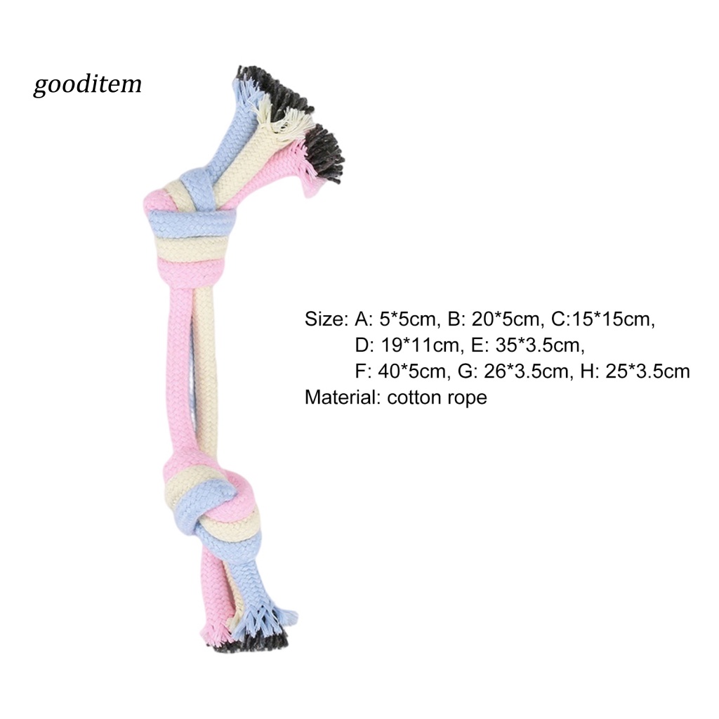 Đồ Chơi Dây Thừng Làm Sạch Răng Đa Năng 8 Kiểu Tùy Chọn Cho Thú Cưng