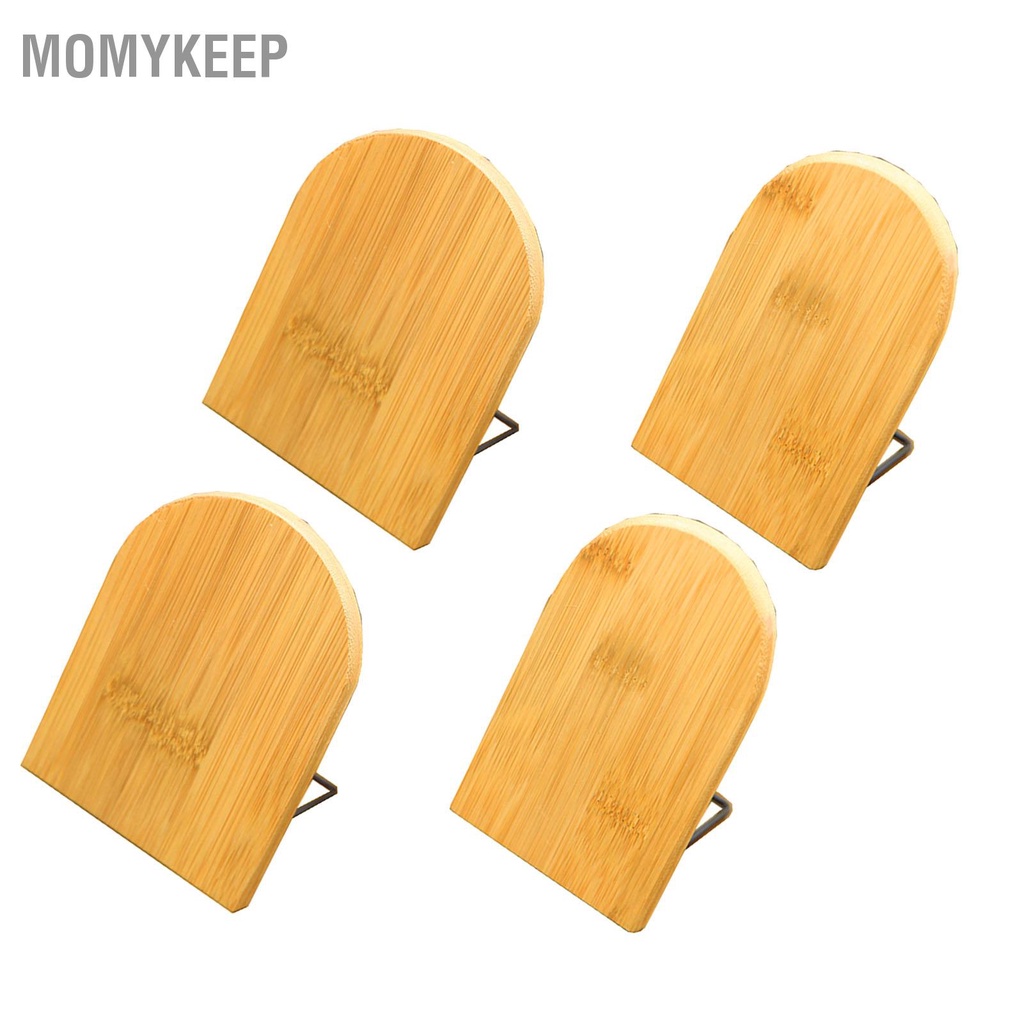 2 chiếc Giá treo sách bằng gỗ Hình dạng đơn giản Nút chặn cạnh tròn cho văn phòng học