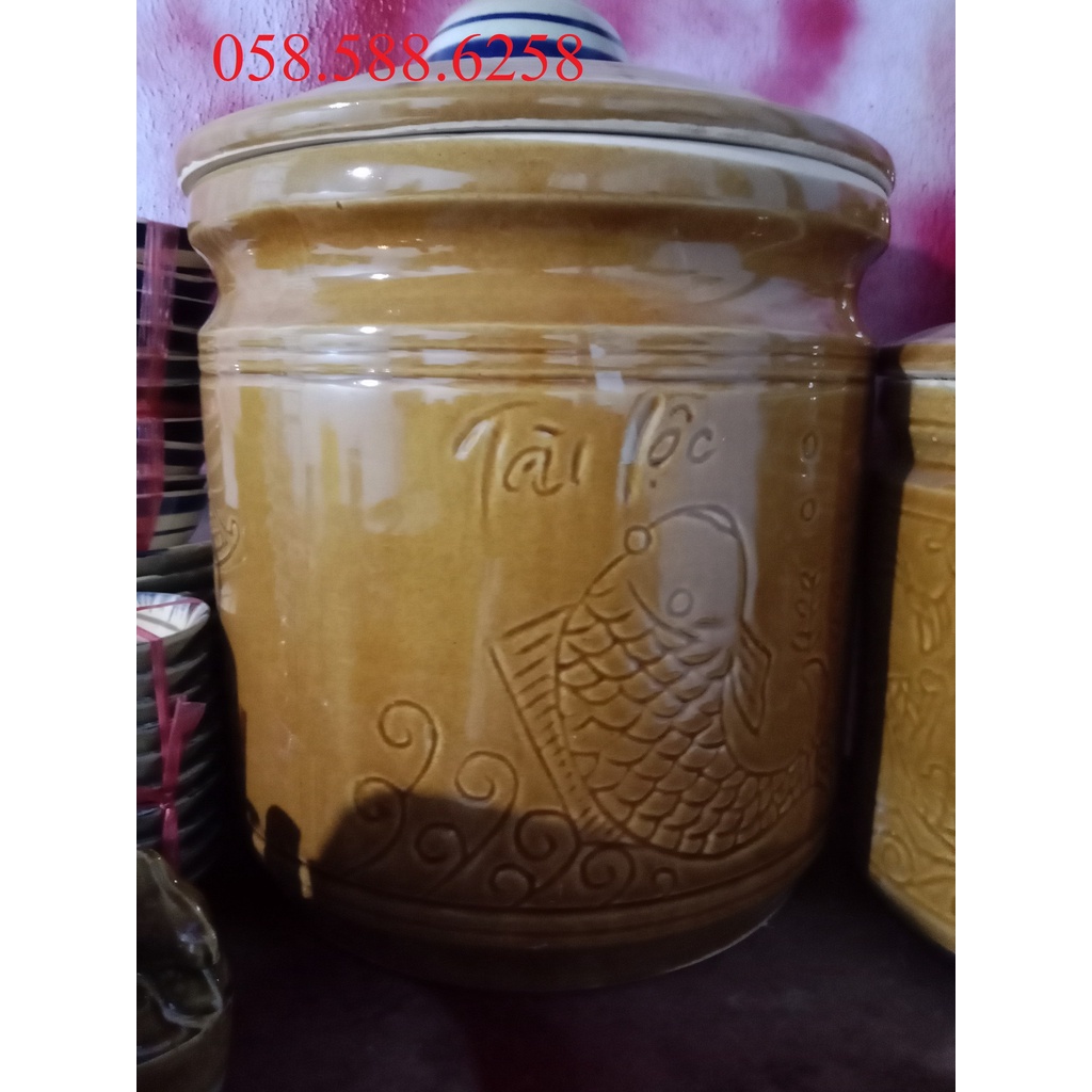 Combo lu gạo gia đình, lu gạo Bát Tràng, lu gao phong thủy