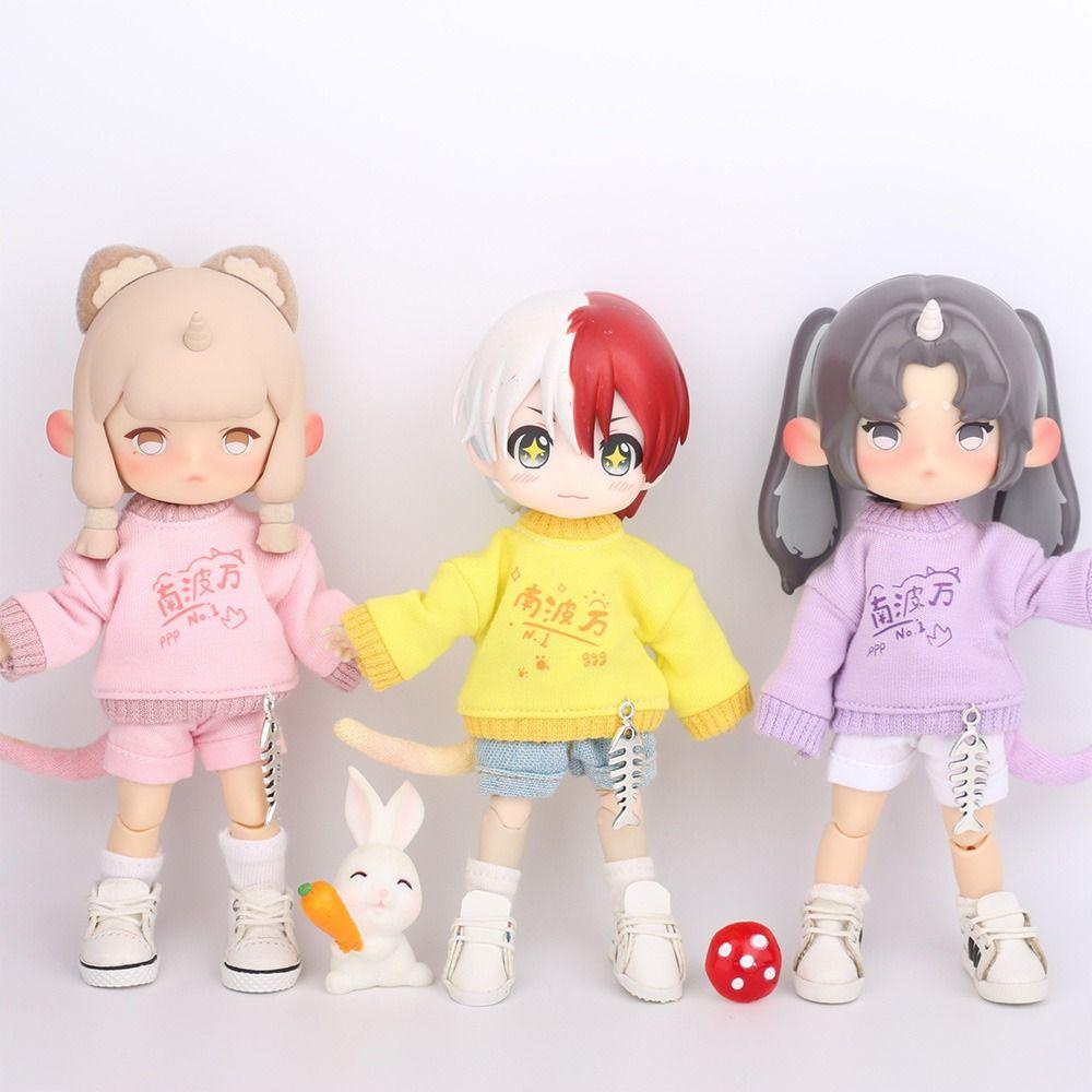 Áo Thun 4 Màu Xinh Xắn Cho Búp Bê ob11