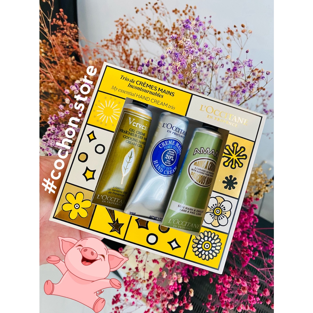 L'OCCITANE Happy Hands Trio Gift Set - 3 tuýp TAY HẠNH PHÚC [NEW 2022]