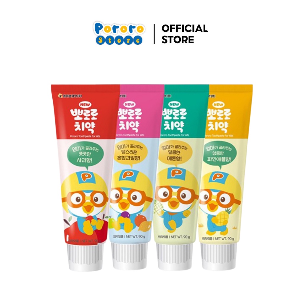 Kem Đánh Răng Cho Trẻ Em New PORORO Toothpaste For Kids 90g