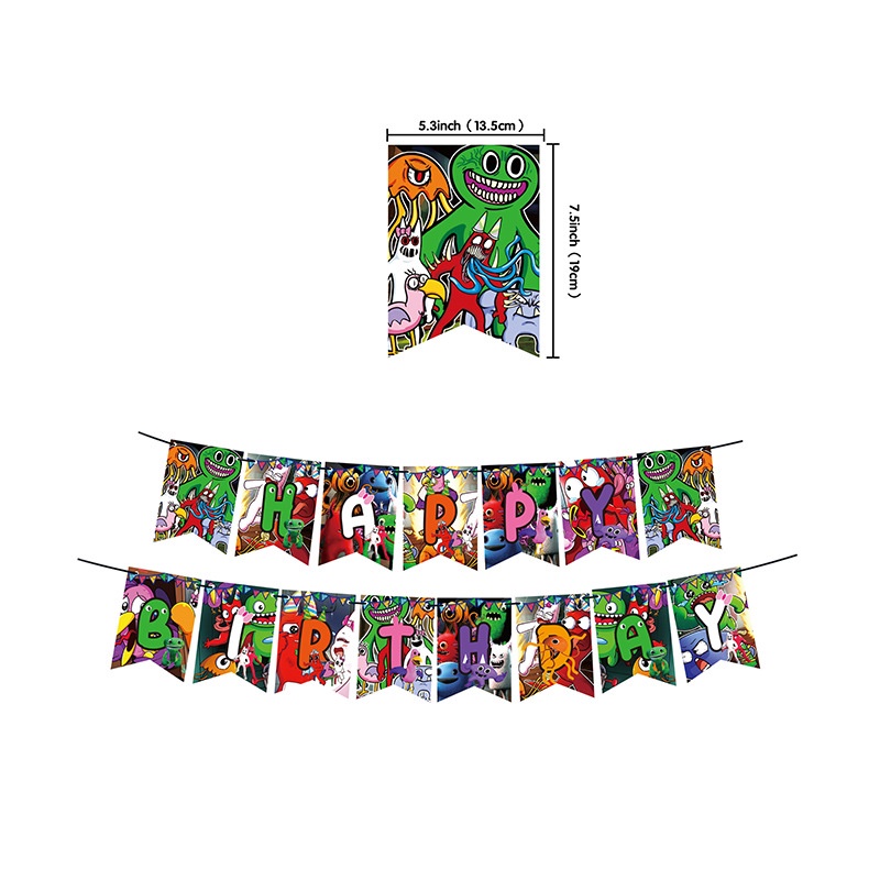 Hq2 Garten of Banban set Bong Bóng Trang Trí Tiệc Sinh Nhật Cho Bé QH2