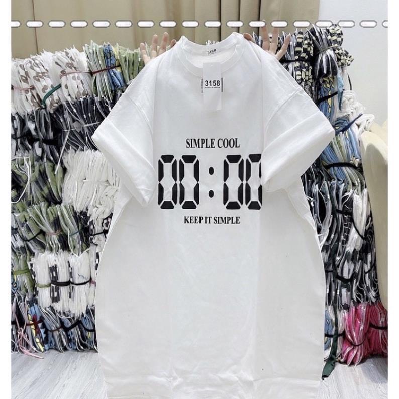 Áo phông 3158 00:00 Chất Cotton Khô  QUẢNG CHÂU Nam Nữ Unisex, Áo thun 3158 tay lỡ Oversize fom rộng Basic