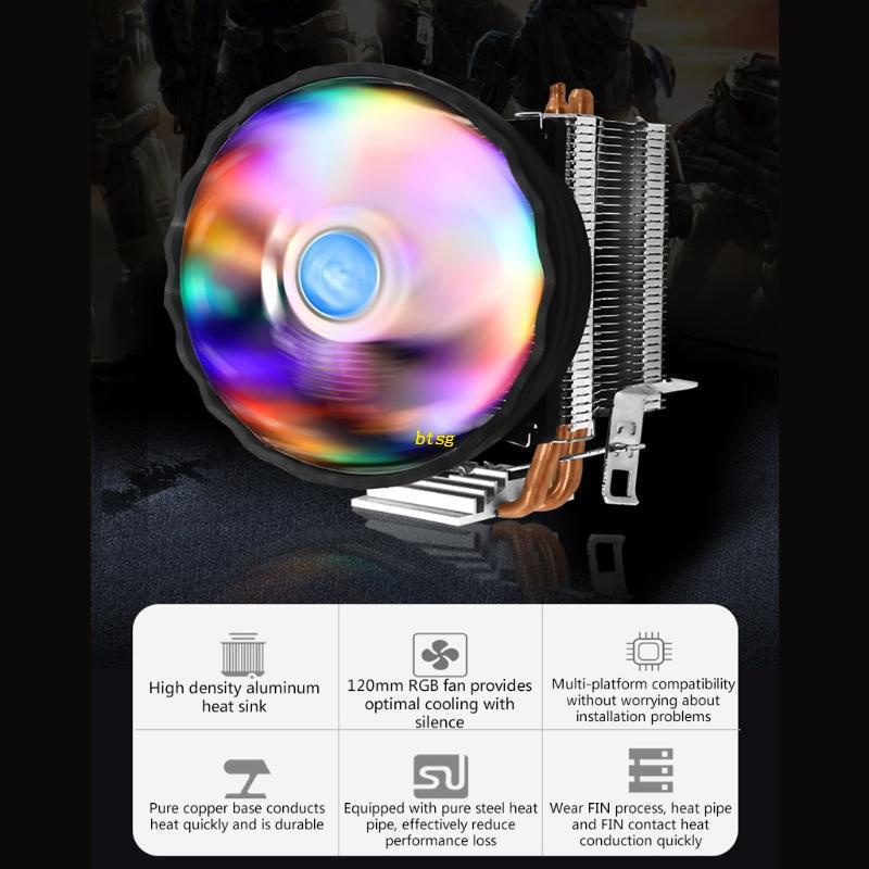Quạt Tản Nhiệt CPU Cho Intel / amd / LGA RGB CPU (2 Cop)