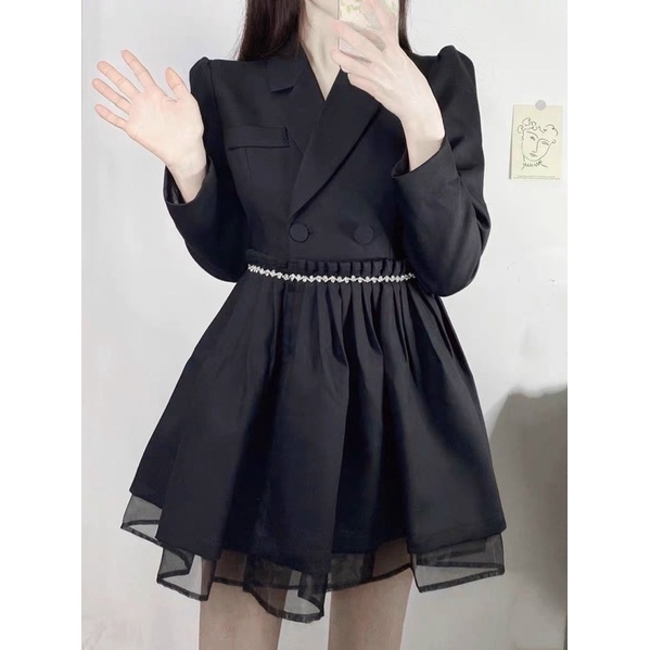 ĐẦM VEST CHÂN XẾP LY