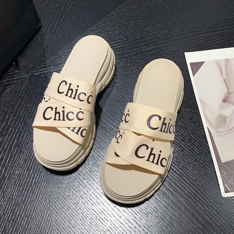 Dép Nữ Quai Chéo Độn Đế, Tăng Chiều Cao - Dép Chloe