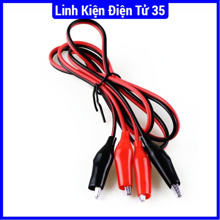 Dây nối kẹp cá sấu dài 1m kết nối tạm thời vào mạch được dễ dàng và thuận tiện