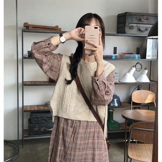 [ORDER] Áo gile len dệt kim mặc thu đông ulzzang ORDER - kèm ảnh thật