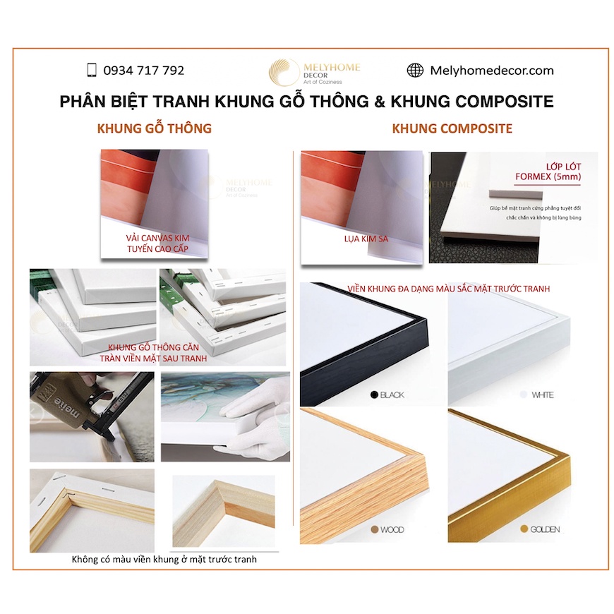 Bộ 3 Tranh Treo Tường Vải Canvas Kim tuyến CAO CẤP Phong cách Nhiệt Đới Hoa Lá - Trang Trí Phòng Khách -MelyHome Decor