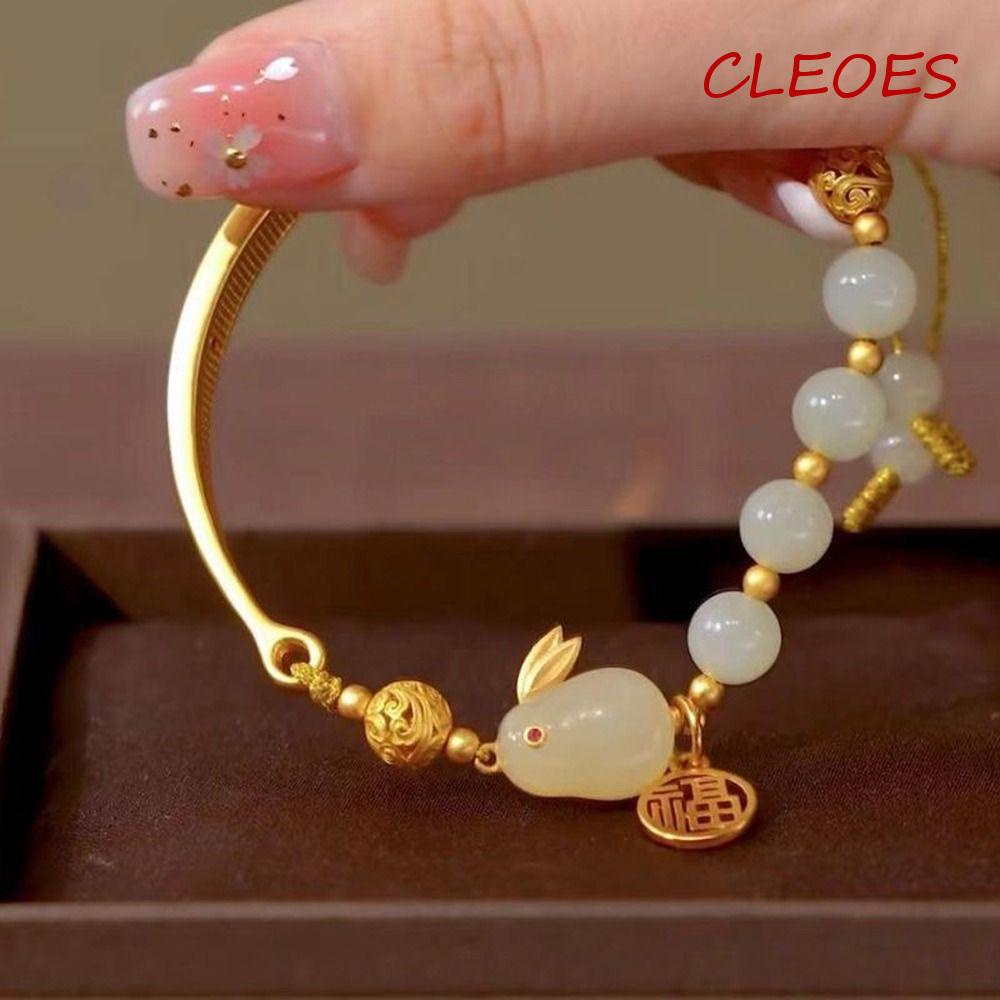 Vòng Tay Dây Co Giãn Mặt Hình Thỏ Dễ Thương Cho Nữ