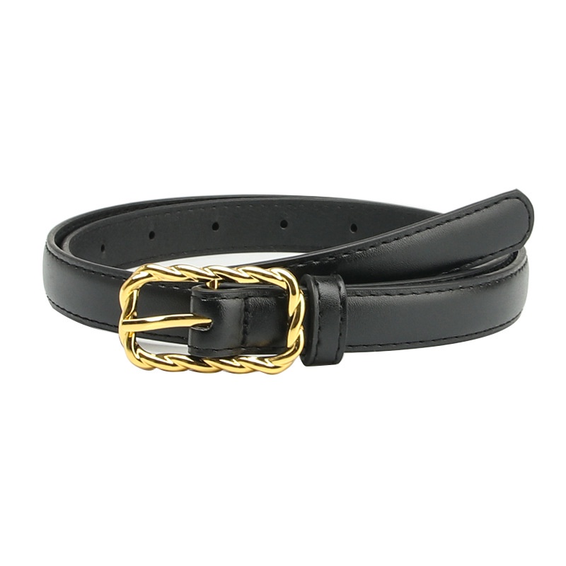 Thắt Lưng Khóa Vuông Bằng Hợp Kim Phong Cách Hàn Quốc Thời Trang Cho Nữ