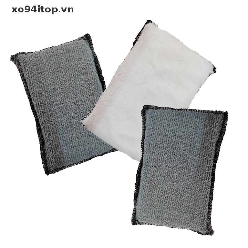 Set 1 / 3 Miếng Bọt Biển Hai Mặt Dùng Để Lau Chùi Vệ Sinh Ô Tô Đa Năng Tiện Dụng
