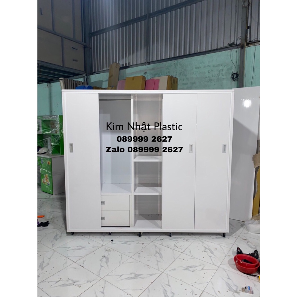 Tủ quần áo nhựa Đài Loan 5 cánh lùa freeship