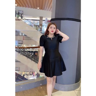Đầm bigsize nữ Béo Design Đầm khoét cổ ngọc 51kg đến 95kg