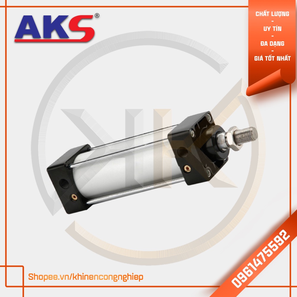 Xi Lanh Khí Nén Đế Vuông AKS SC32 x 25,50,75,100,125,150,175,200,250,300,350