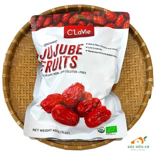 Táo đỏ hữu cơ amavie foods organic jujube c'lavie 450g - táo đỏ khô - táo khô - táo tàu đỏ - táo đỏ hữu cơ