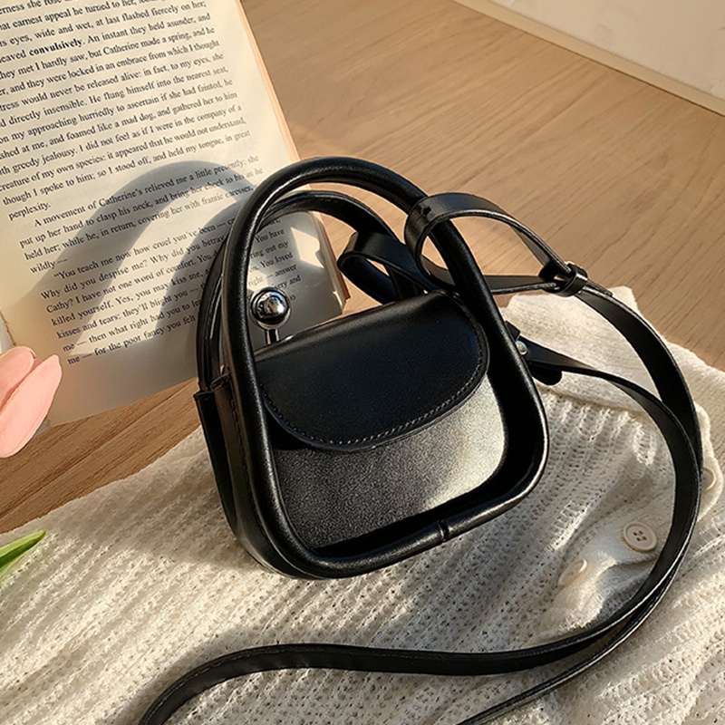 Túi Đeo Vai Màu Trơn Nhỏ Gọn Phong Cách Ngọt Ngào Thời Trang Cho Nữ