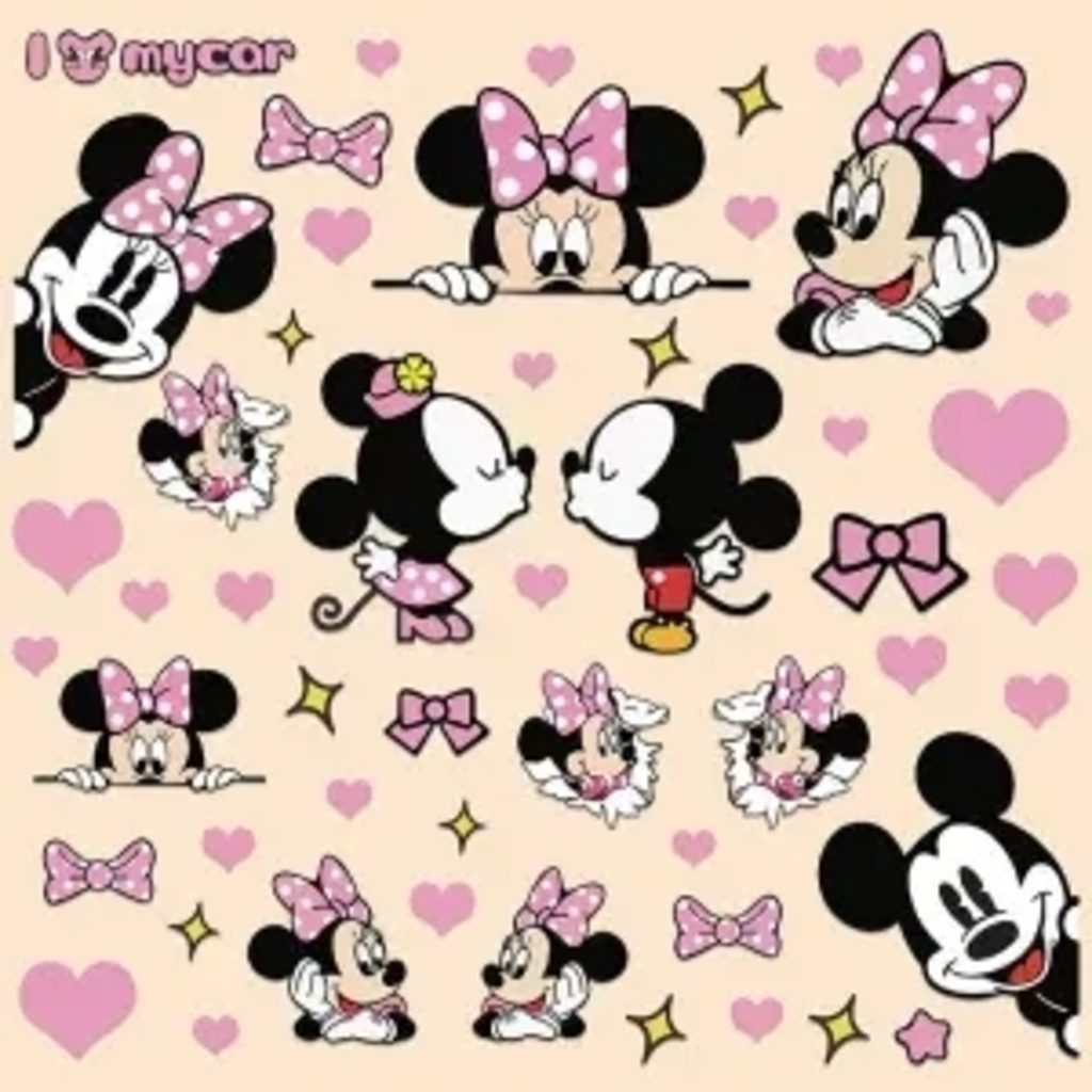 Miếng Dán Trang Trí Vali Laptop / Điện Thoại / ipad Chống Thấm Nước Họa Tiết Hoạt Hình Chuột Mickey