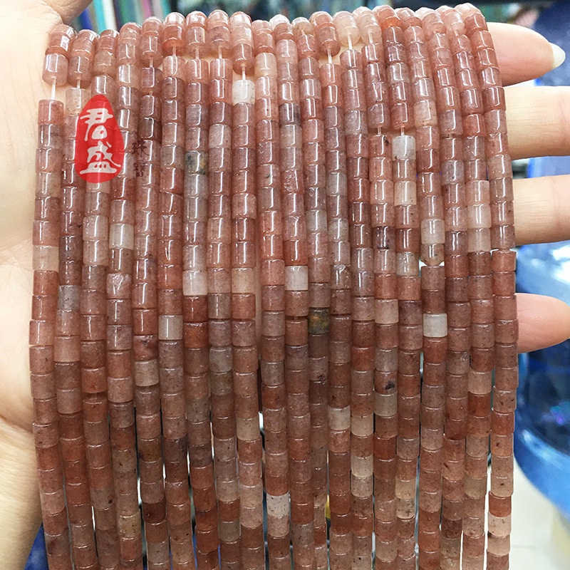 Chuỗi Hạt Đá Tự Nhiên Hình Trụ 4 * 4 Dùng Làm Đồ Trang Sức Diy