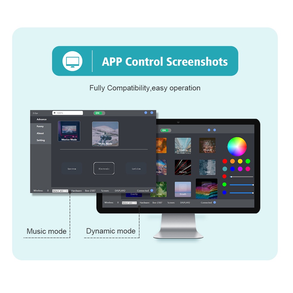 Đèn LED AMBIBOX đồng bộ ánh sáng theo màn hình 5V, RGBIC 5050 16 triệu màu, trải nghiệm giải trí đỉnh cao dán tivi,...