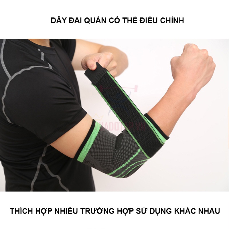 Băng Bảo Vệ Khuỷu Tay, Đai Đeo Khuỷu Tay Có Đai Cuốn Chống Trượt AOLIKES A7548