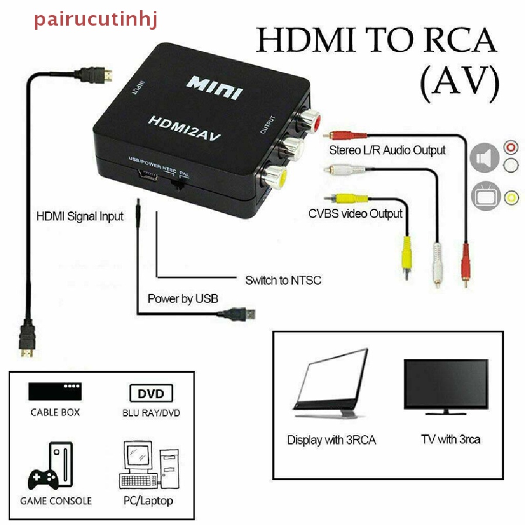 Cáp Chuyển Đổi HDMI Sang RCA AV CVBS 3RCA 1080P Chất Lượng Cao