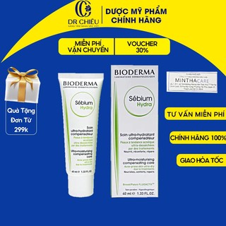 [Mã COSBAUH3 giảm 8% đơn 300K] [CHÍNH HÃNG] Kem dưỡng ẩm Bioderma Xanh Sébium Hydra kiềm dầu, se khít lỗ chân lông 40ml