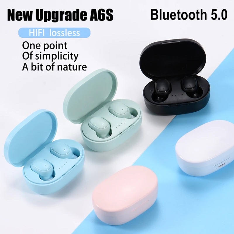 Tai Nghe Bluetooth Không Dây A6s Tws Có Micrô Tai Nghe Âm Thanh Nổi Hifi Tai Nghe Thể Thao Khử Tiếng Ồn Cho Xiaomi Iphone Huawei Samsung